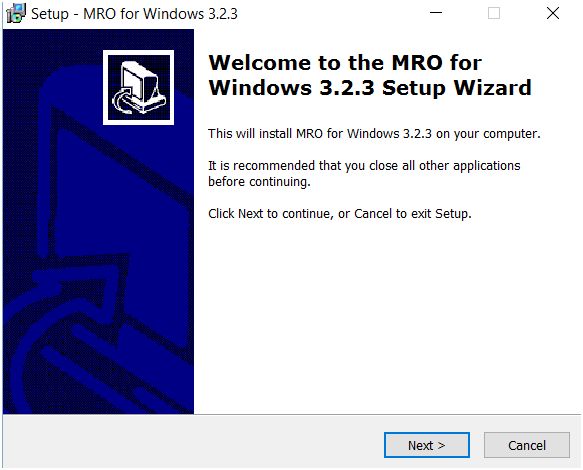 Microsoft R Open installer